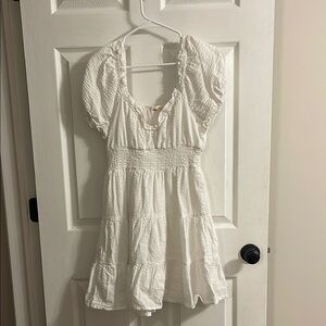 White Puff Sleeve Dress